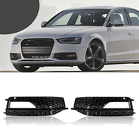 Cubierta de Faro Antiniebla de Plástico Estilo Sline de PNB Sport para Audi A4/S4 B8.5 (2013-2016), Nueva Barra Negra S-line A4L, 1 Año de Garantía