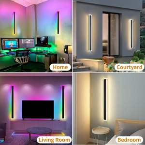 Applique murale LED en gros, IP65, pour maison et jardin, lumières extérieures intelligentes RGB à changement de couleur avec Alexa Google Music - Product Image 3