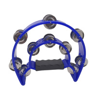 Hot Selling Durable Plastic Colorful Handheld Jingle Bells with Double Row Metal Jingles for Kids Music Education and Party Fun