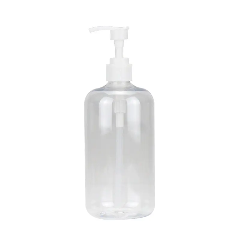 500ml Clear pet boston bottle Shampoo Hand Sanitizer conditioner spray bottles for cleaning solutions boston bottle