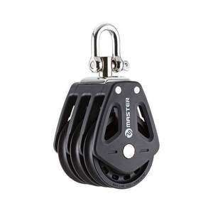 Polea Giratoria de Tres Ruedas Master BP-7205F para Velero, Diámetro de Rueda de 72 mm, Diámetro de Cable de 12 mm, Herraje Marino - Product Image 1