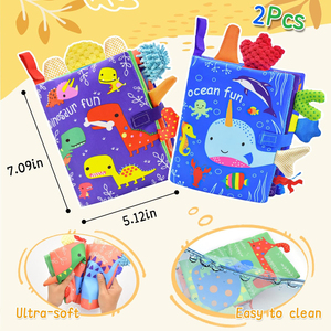 <span class=keywords><strong>Giocattoli</strong></span> sensoriali <span class=keywords><strong>neonati</strong></span> dinosauro oceano tessuto non tossico libri di stoffa per bambini libro tranquillo <span class=keywords><strong>Montessori</strong></span> giocattolo per bambini regalo - Product Image 6