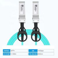 Modul Kabel Optik Aktif AOC 40G QSFP ke QSFP 1m hingga 10m Peralatan Serat Optik untuk Penggunaan FTTX Garansi 1 Tahun Baru & Asli