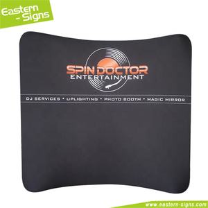 Facilmente configurabile pieghevole in tessuto di alluminio a forma curva evento espositivo espositivo stand espositore pieghevole - Product Image 2