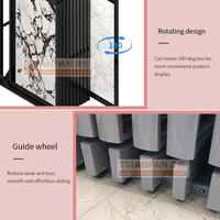 Présentoir coulissant combiné pour carreaux de céramique, carreaux de sol, œuvres d'art murales, grande capacité, pour marbre