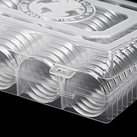Boîte de rangement en plastique PS transparent pour capsules de pièces de monnaie recyclables de 27 mm, 100 pièces - Fournitures pour collection de pièces de monnaie en argent