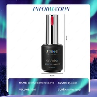 JTING - Juego de Esmaltes de Uñas en Gel con Efecto Ojo de Gato, 24 Colores, con Diseño Único y Tabla de Exhibición