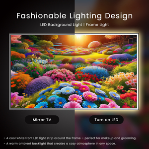 Espejo de baño OEM de 43 pulgadas <span class=keywords><strong>TV</strong></span> con luz LED 4K Ultra HD Espejo de tocador moderno Smart <span class=keywords><strong>TV</strong></span>, incorporado Net. Flix You.Tube, modelo 2025 - Product Image 4
