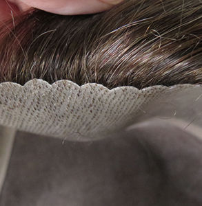 Toupet professionnel naturel articles PU et mono base topper hommes cheveux stock 100% système de remplacement de cheveux humains hommes toupet perruque <span class=keywords><strong>Oscar</strong></span> - Product Image 2