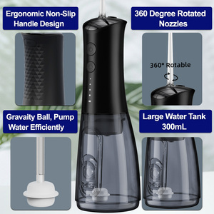 2025 nuevo portátil 300ML negro <span class=keywords><strong>Dental</strong></span> agua hilo <span class=keywords><strong>dental</strong></span> eléctrico inalámbrico para <span class=keywords><strong>irrigador</strong></span> Oral Pick limpiador de dientes <span class=keywords><strong>mejor</strong></span> limpieza de dientes - Product Image 3