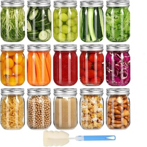 16 oz. Bình thường miệng lọ thủy tinh Mason với nắp đậy kín kim loại và ban nhạc cho 1 pint đóng hộp, bảo quản, và chuẩn bị bữa ăn - Product Image 6