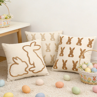 Housse de coussin brodée personnalisée pour Pâques, housse de coussin de canapé, housse de coussin décorative pour la maison