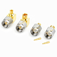 Conector SMA Macho de Ángulo Recto de 90 Grados de Acero Inoxidable Resistente a la Corrosión JWB2 para Cable Coaxial Semirrígido RG405 de 0.086