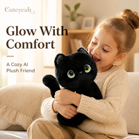 Cuteyeah İnteraktif Peluş Oyuncak Işıklı LED Gözlü Konuşan Doldurulmuş Hayvan Peluş Oyuncak PP Pamuk Dolgulu Yumuşak Sarılabilen Oyuncak 31-50cm