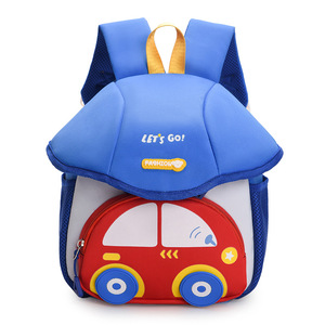 Zaino per <span class=keywords><strong>Asilo</strong></span> Nido a Forma di Auto Cartoon, Adatto per l'Educazione Precoce, per Bambini e Bambine, Zaino per Bambini Transfrontaliero - Product Image 1