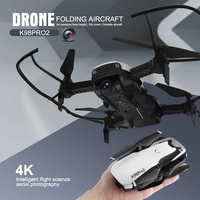 Drones débutants K98 Pro2 avec caméra double HD 4K, mini drone volant à LED, drone de contrôle, mini jouets UFO VS E88 E58