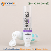 Tube cosmétique vide en plastique PE souple de 100g avec bouchon à clapet translucide pour emballage de dentifrice, crème et lotion