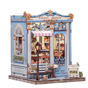 <span class=keywords><strong>CuteBee</strong></span> DIY Puzzle 3D en bois pour adultes, kits de bricolage maison miniature en gros CWGC207, maisons de poupées jouets unisexe - Product Image 1