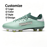Chaussures de football personnalisées OEM pour l'entraînement, futsal, légères, semelle en TPU, chaussures de football d'extérieur