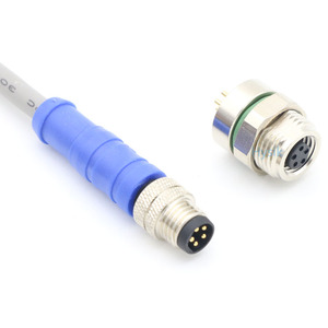 Kabel Konektor M8 B Coding Cordset Tahan Air 5 Pin Kabel Adaptor Jantan Betina untuk Penerbangan - Product Image 1