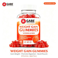Gummies Prise de Poids Marque Blanche OEM 60 Unités Saveur Pomme Stimulant l'Appétit Digestion Développement Musculaire Courbes Hommes Femmes Personnalisé