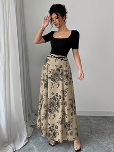Block Design Dress - Stylish & Customizable Women's Fashion