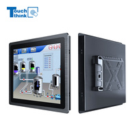 Écran tactile LCD TFT en verre personnalisable de 23,8 pouces, écran plat robuste, industriel, étanche, tout-en-un, PC panneau X86, série