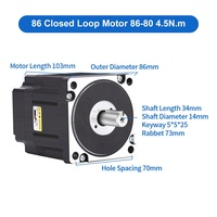 Kit moteur pas à pas Nema34 86 à boucle fermée 4.5N avec driver HB860H et câble d'encodeur 3M, moteur servo hybride pour routeur CNC