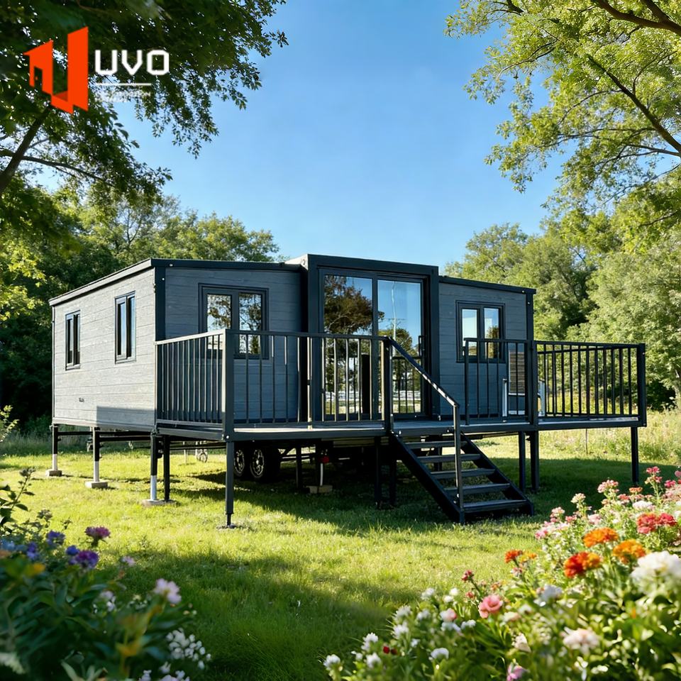 20Ft Expandable Container House With Trailer Two Bedroom Mobile Prefab ...