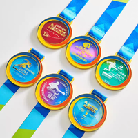 Vente en gros usine : Médailles en cristal personnalisées imprimées, 1ère, 2ème, 3ème place, pour récompenses sportives, avec coffret de médailles à suspendre pour compétition
