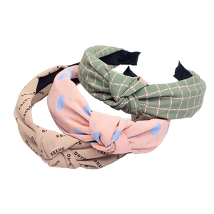 MUJU C108 Bandeau Papillon Antidérapant en Tissu Style Coréen avec Nœud Croisé et Bord Large pour Femme 39cm - Product Image 1