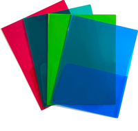 Personnalisé École Bureau Papeterie PP En Plastique Présentation Test Document Organisateur Mince Double Poche Classeur avec Boulon À Carte