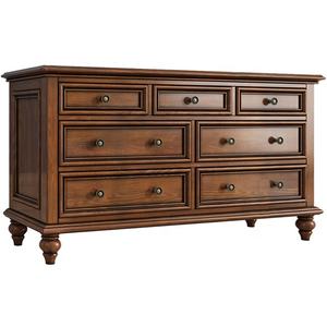 Camera da letto mobili Accento dresser/Petto con 7 cassetti marrone - Product Image 1