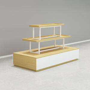 Vitrina de joyería de inspiración antigua y mesa de museo minimalista, vitrina ecológica de madera de hierro con venta directa de fábrica - Product Image 5