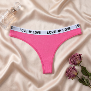 Tangas de algodón para mujer al por mayor, bragas sexys de talle medio, ropa interior deportiva transpirable a la moda para mujer - Product Image 2