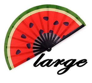 Customized Big Folding Bamboo Fabric Personalized Hand Fan - Product Image 4