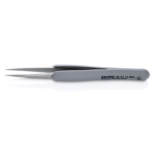 Knipex 92 21 14แหนบที่แม่นยำพร้อมด้ามจับยาง ESD 130มม. - Product Image 1