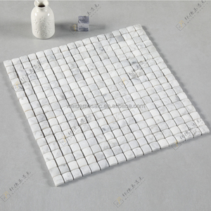 Mosaico 3D in Marmo Bianco di <span class=keywords><strong>Carrara</strong></span> di Lusso a 13 Facce, Piastrelle in Pietra Naturale per Decorazione Murale in Progetti di Alta Gamma e Ville - Product Image 1
