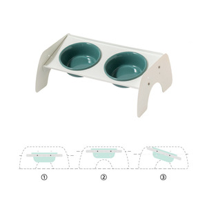 Olla de cerámica elevada inclinada para gatos, cuenco de alimentación para mascotas de estilo europeo, cuenco doble para comida para gatos, cuenco elevado doble para mascotas, alimentador para perros - Product Image 6