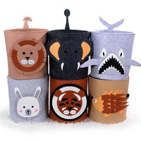 Offre Spéciale mignon Animal Design feutre panier de rangement pliable feutre jouet Cube de rangement pour les enfants