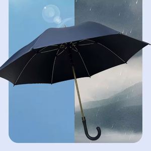 Customized High Quality Modern Rain <b>Umbrella</b> 27 Inch 8 Ribs <b>Windproof</b> Semi Automatic UV Big Straight <b>Umbrella</b> With logo - Product Image 3