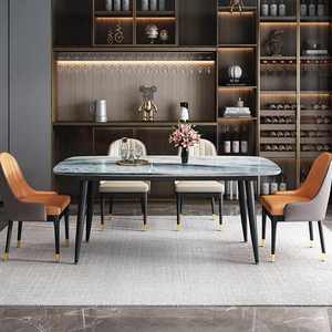 Ensemble <span class=keywords><strong>table</strong></span> et chaises de salle à manger d'extérieur moderne pour la maison, style métal et bois, idéal pour appartement, salle de bain, entrée - Product Image 4
