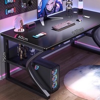 Bureau d'ordinateur élégant et moderne en aluminium avec hauteur réglable, design d'angle gain de place pour la maison et les bureaux fonctionnels