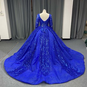Vestido de Quinceañera Azul Rey de Lujo Lsany276, Vestido de Princesa con Lentejuelas y Cuentas Brillantes, Vestido de Fiesta de 15 Años, Jancember - Product Image 4