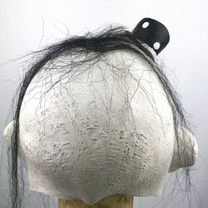 หน้ากากยางลาเท็กซ์คอสเพลย์ตัวตลกสวมหมวกดำแบบซอมบี้หน้าสยองขวัญ สำหรับฮาโลวีน หน้ากากตัวตลกปีศาจสุดหลอน ทำจากยางลาเท็กซ์และพีวีซี สมจริงสำหรับงานแฟนซี - Product Image 3