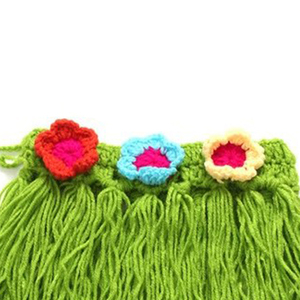 Conjunto de Falda Hawaiana de Paja Tejida a Mano en Verde <span class=keywords><strong>para</strong></span> Bebés Recién Nacidas, Accesorio <span class=keywords><strong>para</strong></span> Fotos de Bebés de 100 Días - Product Image 6