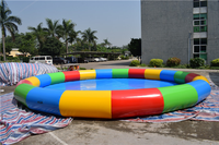 Bunter PVC-Aufblaspool Aufblasbarer Schwimmpool Gartenpool Familienpool Sommerschwimmsaison Wasserspiel