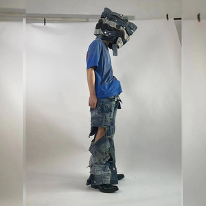 DiZNEW <span class=keywords><strong>2022</strong></span> alta calidad diseñadores elegantes personalizados para hombre rasgado destruido Demin Patchwork Skinny Slim Jeans para hombres - Product Image 4