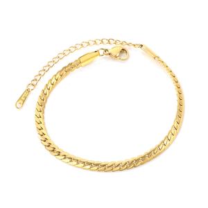 Pulseras de Cadena Gruesa de Acero Inoxidable 316L, Chapadas en Oro de 18K, Estilo Cubano, para Hombre y Mujer, Venta al Por Mayor - Product Image 5