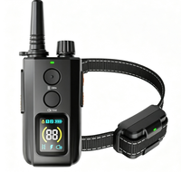 Collier de dressage à distance pour deux chiens, étanche IPX7, rechargeable, avec bouton rotatif et verrou de sécurité, pour la correction du comportement des chiens